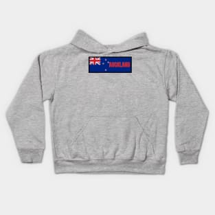 Auckland City in New Zealand Flag Kids Hoodie